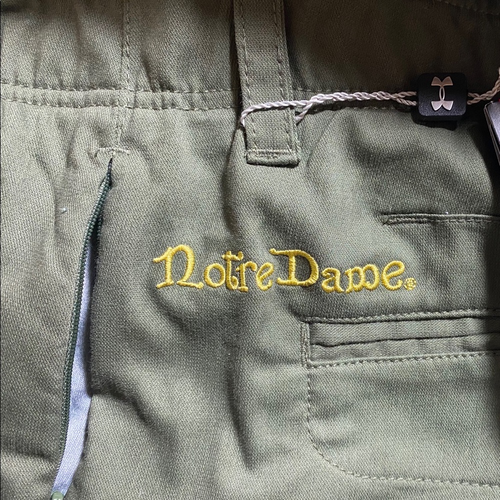 32x34 Under Armour Notre Dame Shamrock Pants - Picture 3 of 11